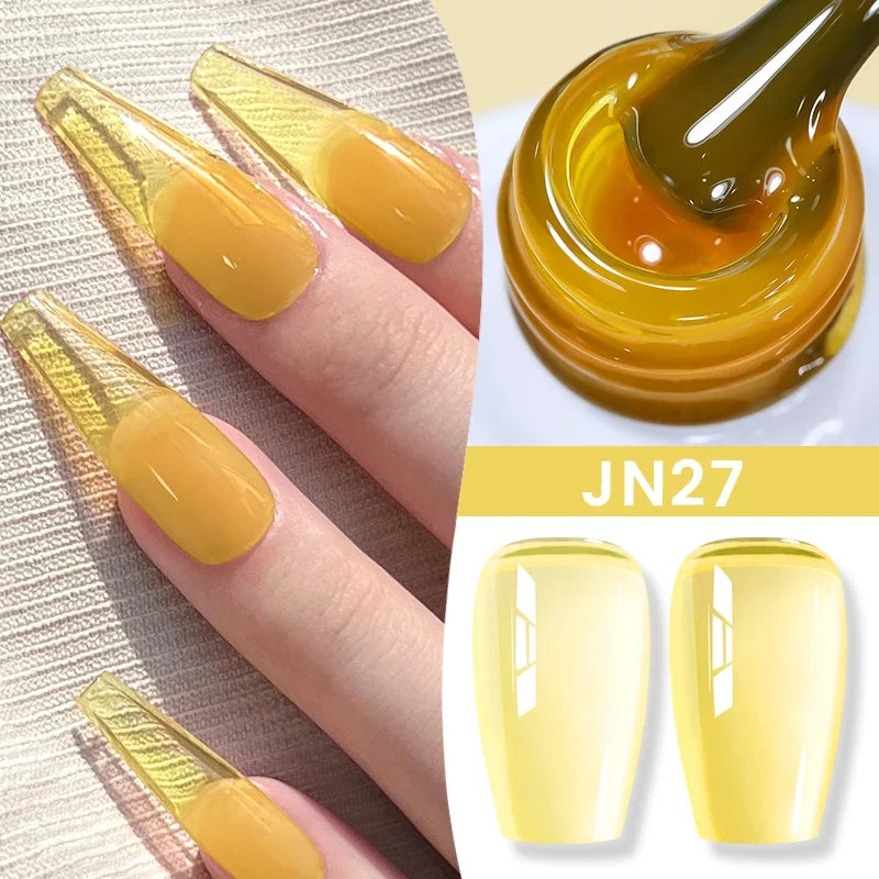 BORN PRETTY 83 Colors 10ml Jelly Nude Gel Nail Polish Autumn Amber Semi Transparent Manicure Soak off UV LED Nails Gel Varnish Tri Light Beauty