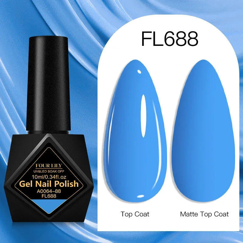 10ml Gel Nail Polish 162 Colors Nail Supplies Vernis Semi Permanent Nail Art Manicure Soak Off LED UV Gel Nail Varnishes Summer Tri Light Beauty