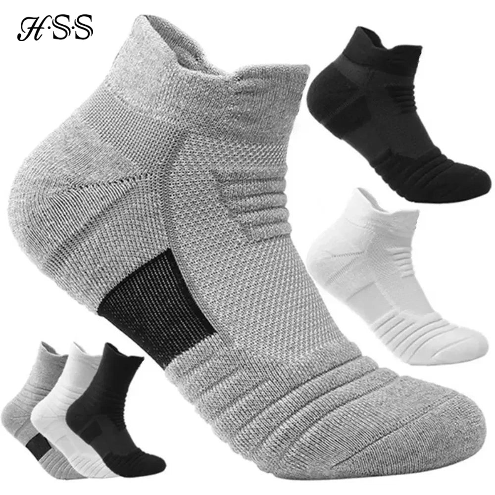 1/3 Pairs Anti-slip Football Socks Men Cotton Sock Short Long Tube Soccer Basketball Sport Socks Breathable Deodorous Sock 39-45 Pi-Mart