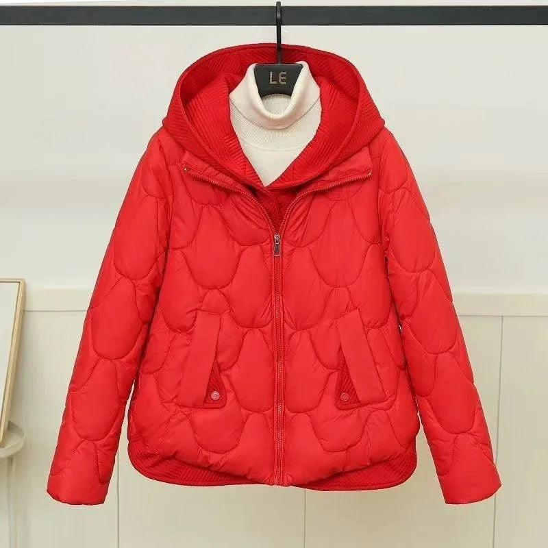 2025 Fashion Coats Korean Style Loose Cropped Coat Women Jacket Women Parkas Warm Puffer Jackets Casual Coat New Winter Clothes Pi-Mart