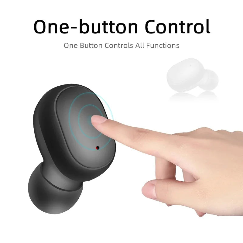 Digital Display Bluetooth Earphones with Mic TWS E6S Wireless Bluetooth Headset Noise Cancelling Headset for Xiaomi Huawei Oppo Pi-Mart