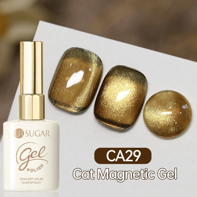 UR SUGAR 15ml Cat Magnetic Gel Nail Polish 30 Colors Semi Permanent Magnetic Gel UV/LED Soak Off Painting Vanrish Design Tri Light Beauty