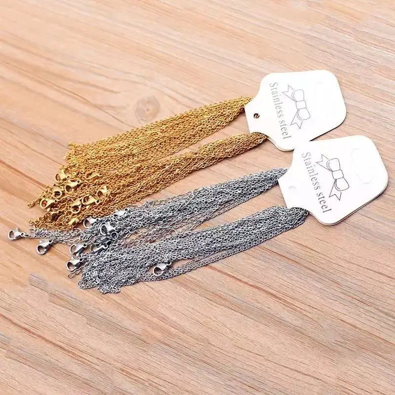 1PCS45+5cm fashionable and simple loose O-shaped collarbone chain necklace, suitable for single or stacked wearing, can be DIY Pi-Mart