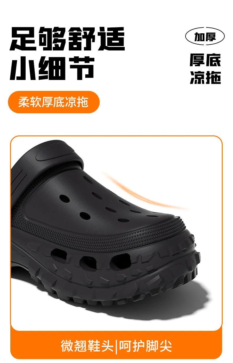 Summer Women Platform Sandals 2026 Closed Toe Non-Slip Beach Sandals Lightweight Soft Bottom for Home Comfortable Sandalias Pi-Mart