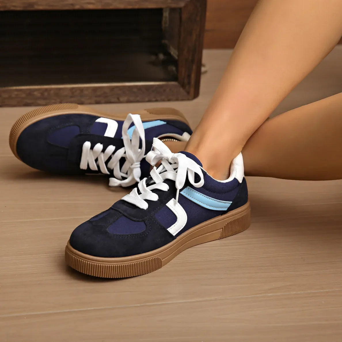 Women's Flat Bottom Sports Shoes Hot Sale Mixed Colors Spring Autumn New Style Sneakers Casual Leisure Student Flats Rubber Sole Pi-Mart