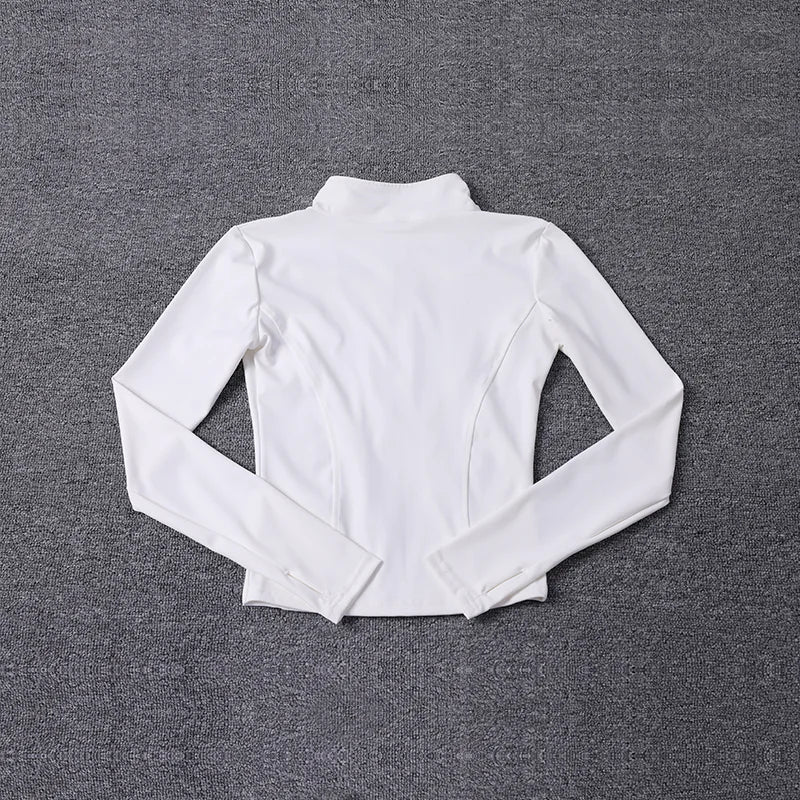 Women Sport Jacket Long Sleeve Shirt Workout Coat Gym Training Clothing Yoga Sportswear LadyShow.Store