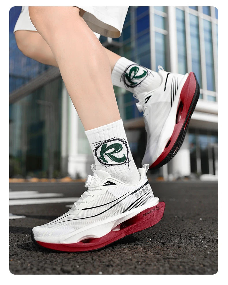 2026 Running Shoes Carbon Board Marathon Men Sports Breathable Lightweight Women's Comfortable Athletic Nonskid Casual Sneakers Pi-Mart