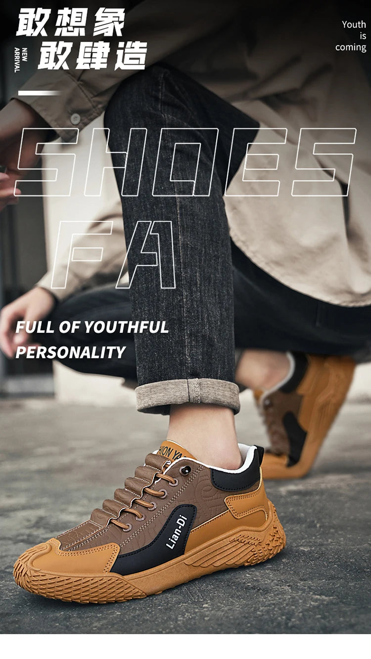 Spring and Autumn Fashion Elastic Band Sneakers for Men, Versatile Trendy Casual Shoes, Student Running Shoes, Soft-Soled Lightweight Men's Shoes Pi-Mart