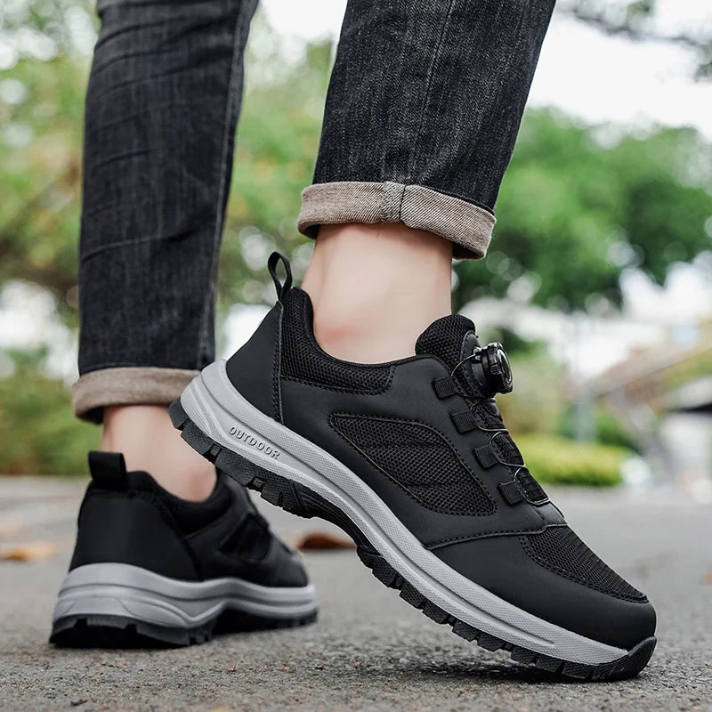 Men'S Spring And Autumn Sports Shoes Rotating Buckle Comfortable And Non Slip Hiking Sports Shoes Plus Size Men'S Shoes 39-48 Pi-Mart