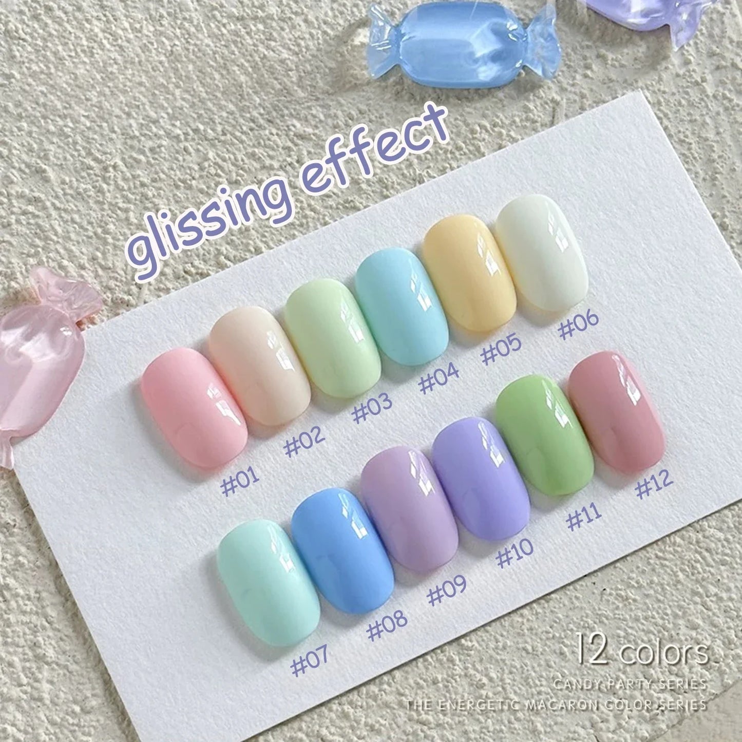 MIANEL 12ML Blue Nails Candy Party Nude Gel Nail Polish 2026 New Mint Green Dopamine Macaron Color Nail Polish Nail Art 1-12pcs Tri Light Beauty