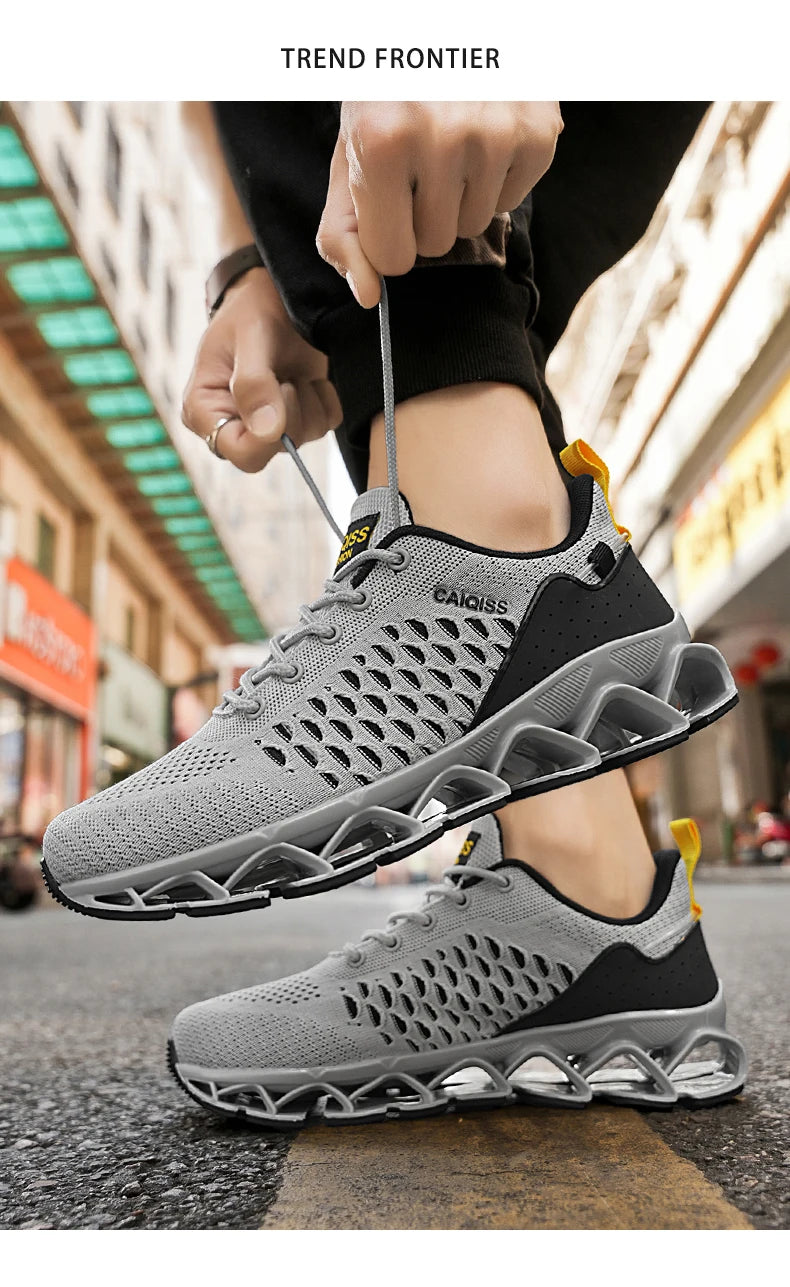 Casual Sneakers Mens Shock-absorb Running Shoes Lightweight Breathable Sports Shoes for Men 2026 New Trendy Gym Trainers for Man Pi-Mart