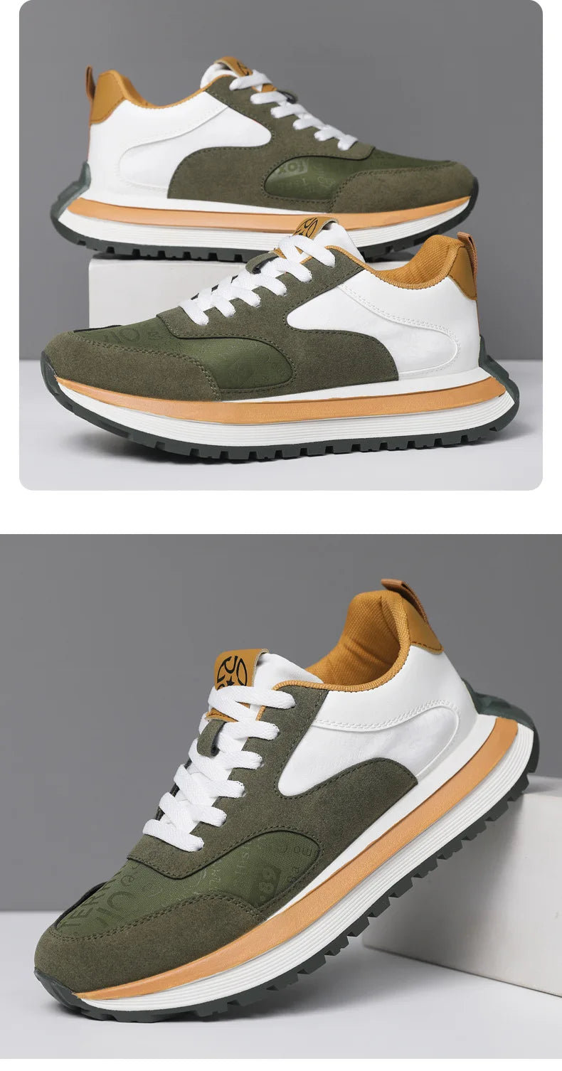 Men Shoes 2025 Spring Autumn New Fashion Comfortable Height Increase Casual Running Shoes Breathable Non Slip Platform Sneakers Pi-Mart
