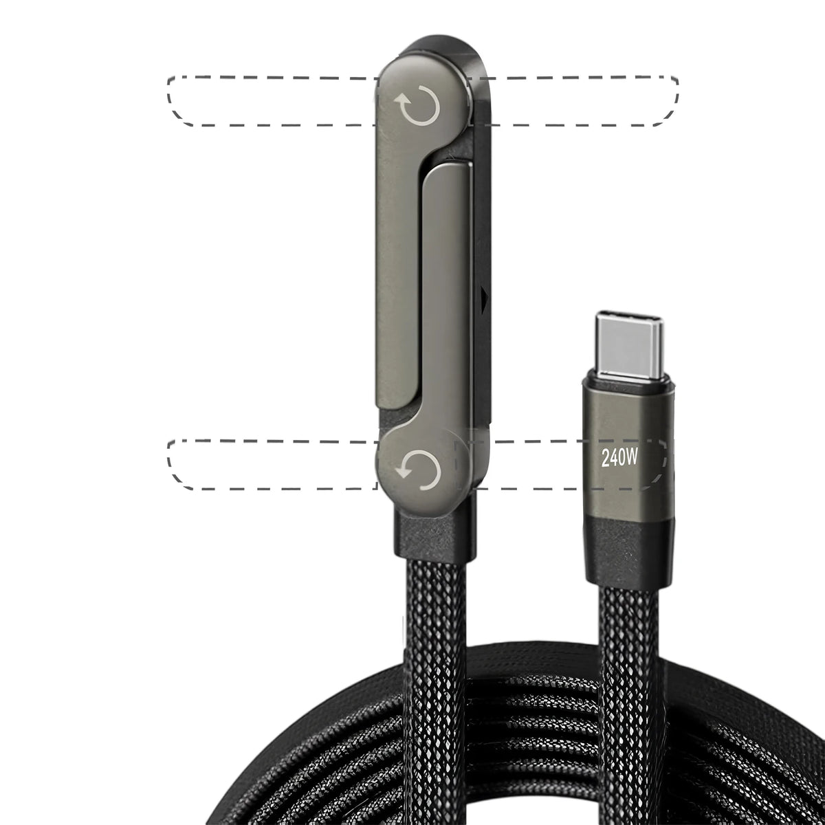USB Type C Flat Phone Charger Fast Charging Cable C Kick Cable Stand Invisible Support Foldable Holder Charge Bracket For iPhone Pi-Mart