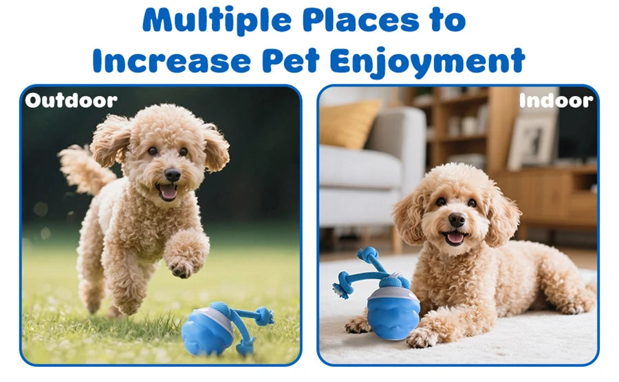 Intelligent Dog Toy Ball Electronic Interactive Cat Toy Usb Automatic Moving Bouncing Ball For Large Medium Dog Holiday Pet Gift Pi-Mart
