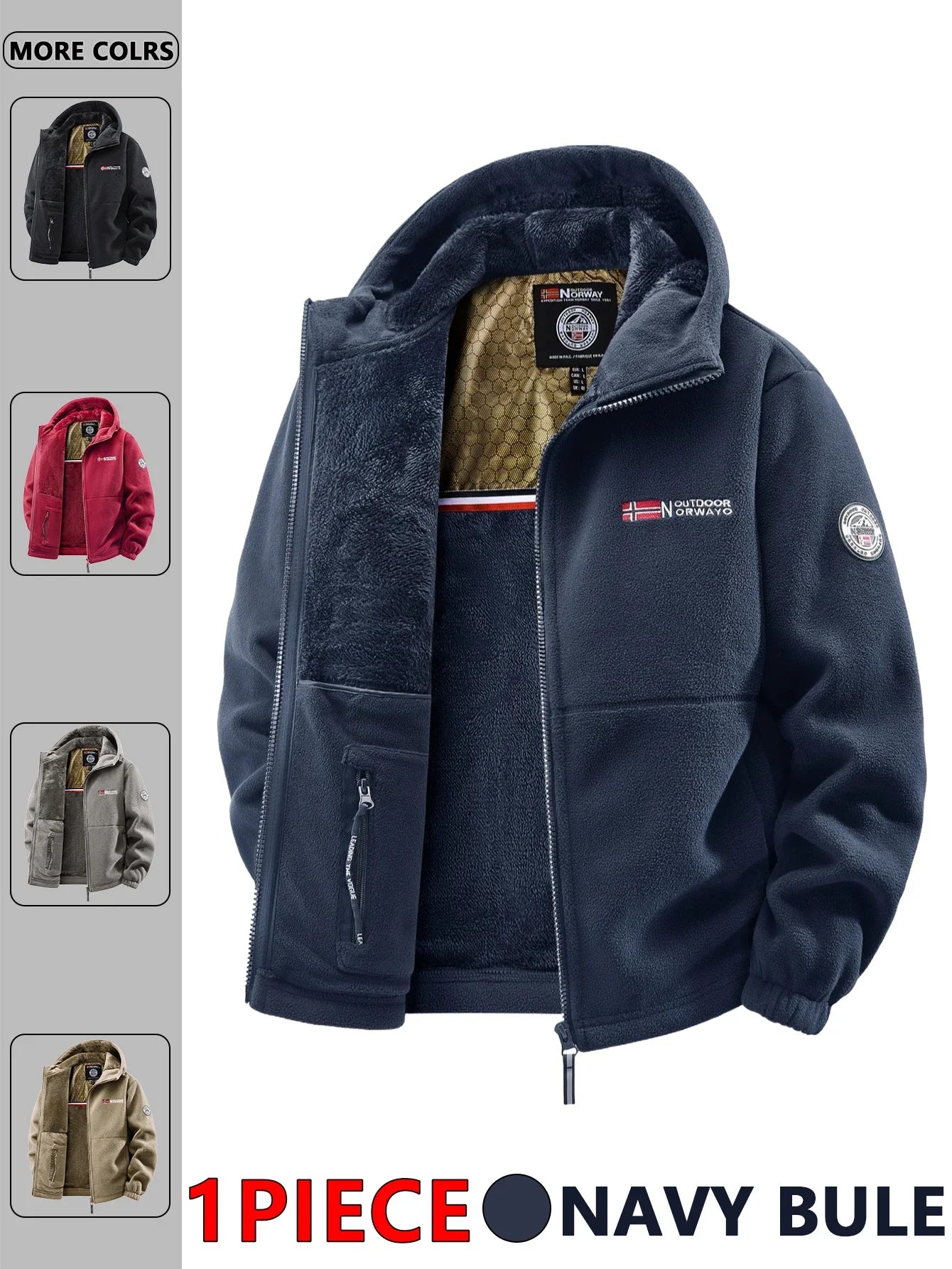 Men's Autumn and Winter Outdoor Hooded Jacket, Suitable for Daily Wear at Home, for Travel, Parties, Commuting, Outdoor Fashion Versatile, Enhances Temperament, Streetwear, Travel Wear. LadyShow.Store