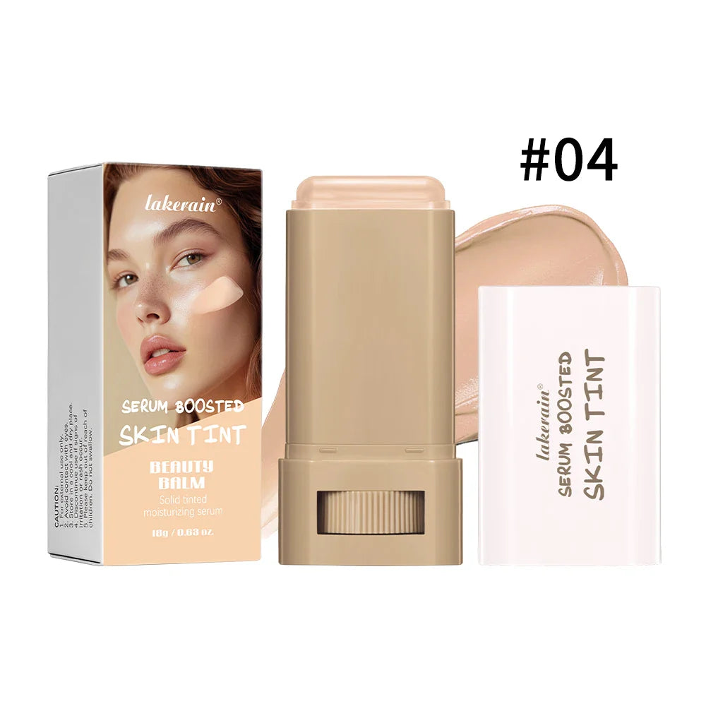 Skin Tint Foundation Stick Eraser Concealer Foundation Stick Serum Boosted Smooth Plumper Hight Coverage Travel Bronze Foundatio LadyShow.Store