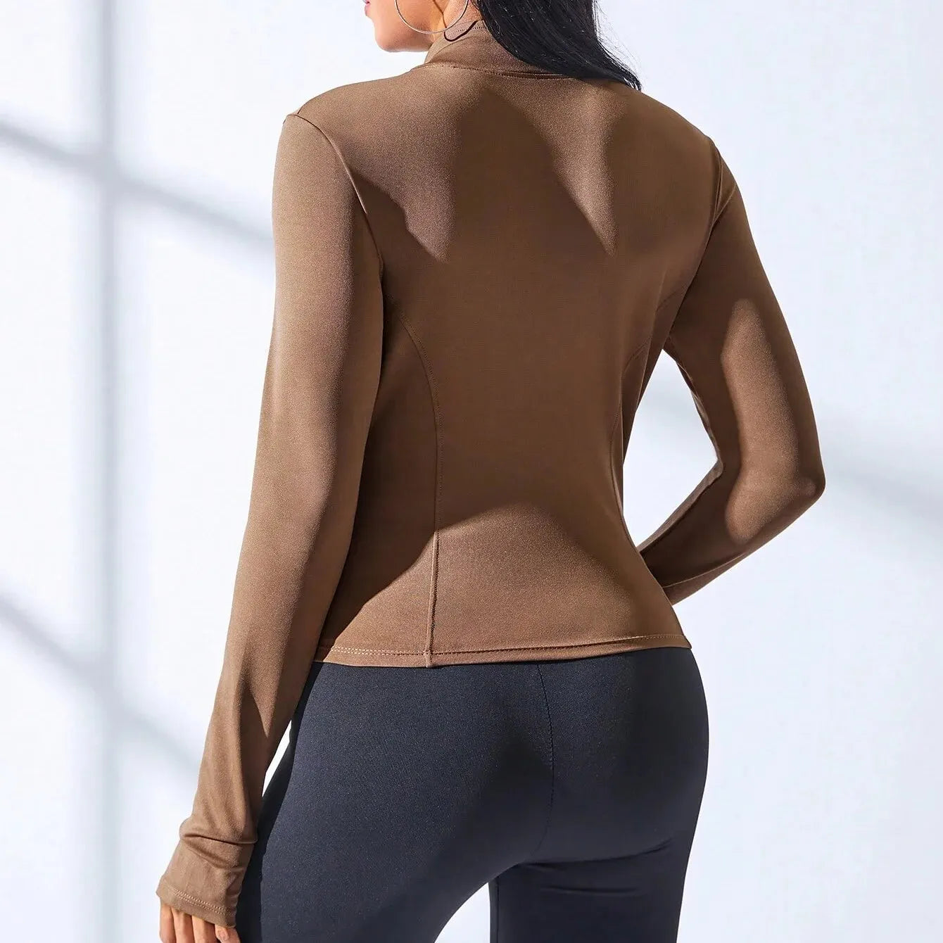 2024 New Yoga Coat Short Sports Jacket WOMEN'S Fitness Clothes Slimming Body Sculpting Zipper Yoga Jacket Pi-Mart