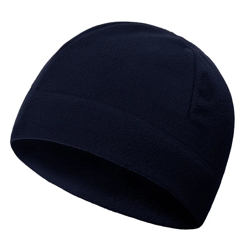 Winter Fleece Beanie Cycling Men Women Elastic Hiking Soft Thermal Commuting Ski Helmet Liner Hat Windproof Camping Cap Outdoor Pi-Mart