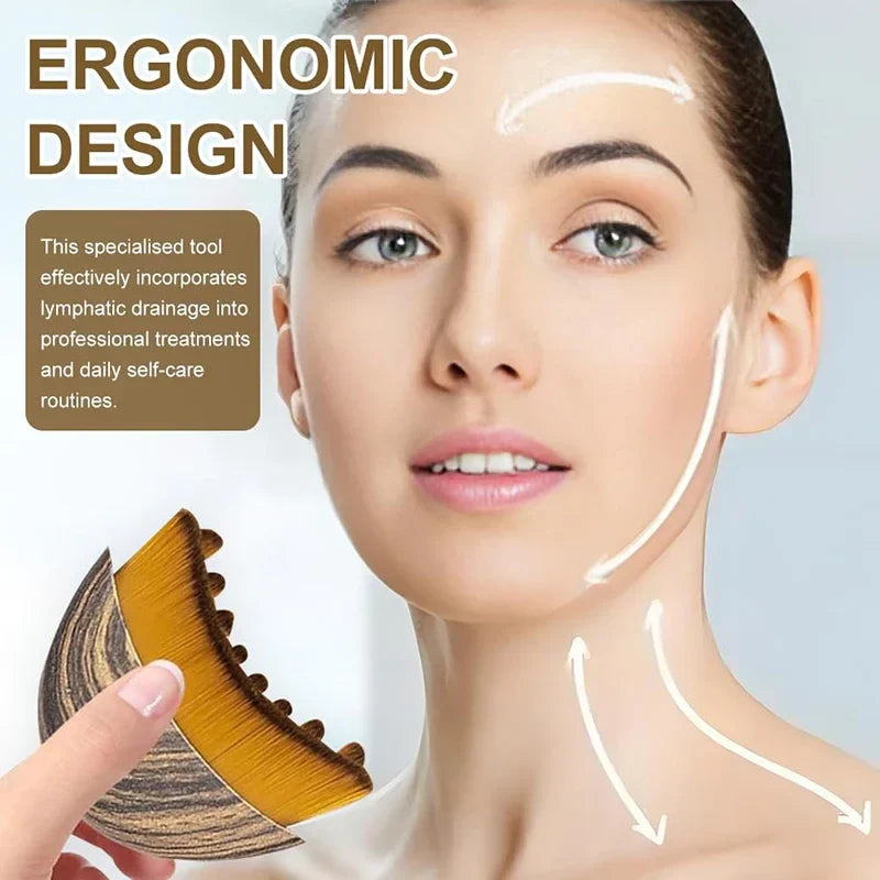 Lymphatic Contour Face Brush Ergonomically Designed To Fit Sculpting Drainage Massager for Face The Skin Precisely Tri Light Beauty