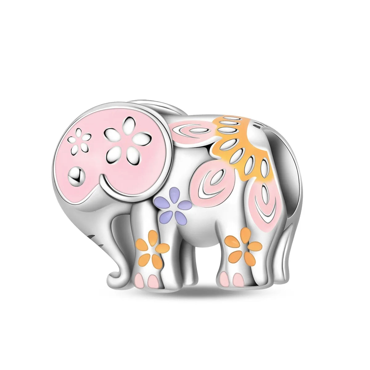 Attractive pendant featuring an animal - a baby elephant, a cat, a swan. Beaded DIY jewelry for a bracelet accessory. Pi-Mart
