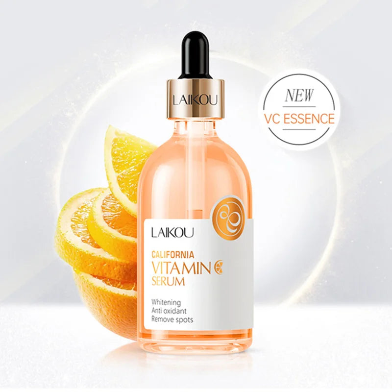 100ml LAIKOU Sakura Facial Serum Vitamin C Essence Moisturizing Firming Brightening Face Serum Beauty Facial Skin Care Products Tri Light Beauty