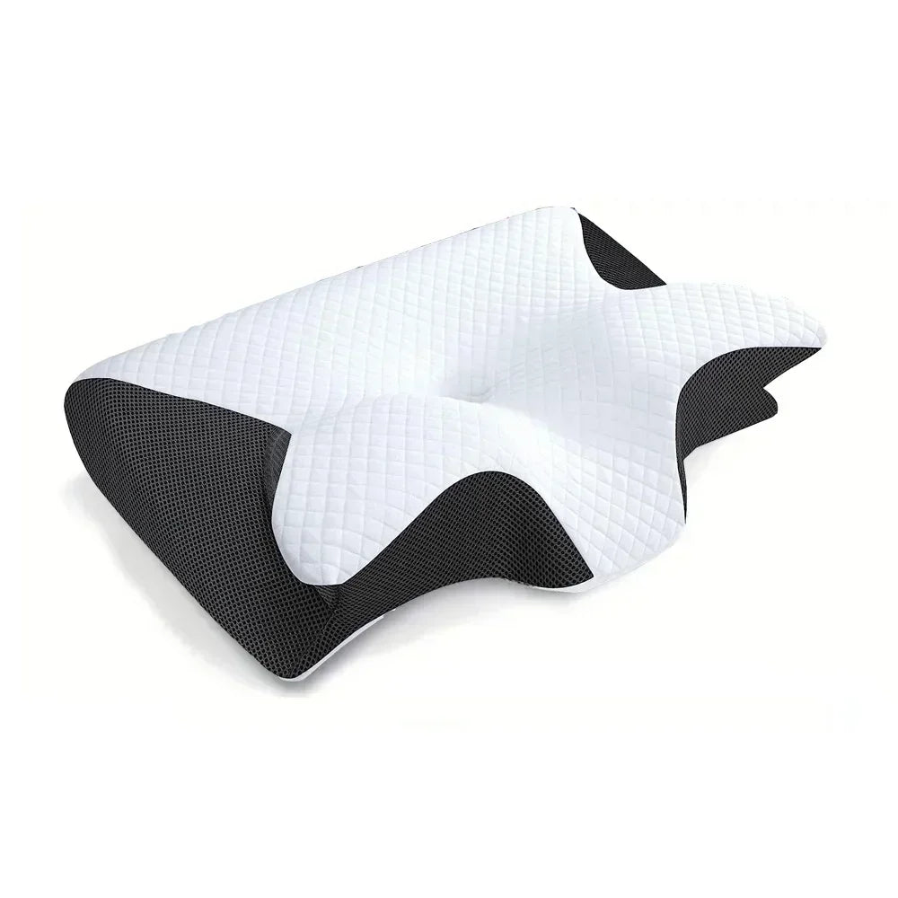 Sleep Memory Pillow Butterfly Memory Foam Neck Pillows Contoured Sleep For Neck Pain Relief Stomach Support Comfortable Pillow Pi-Mart