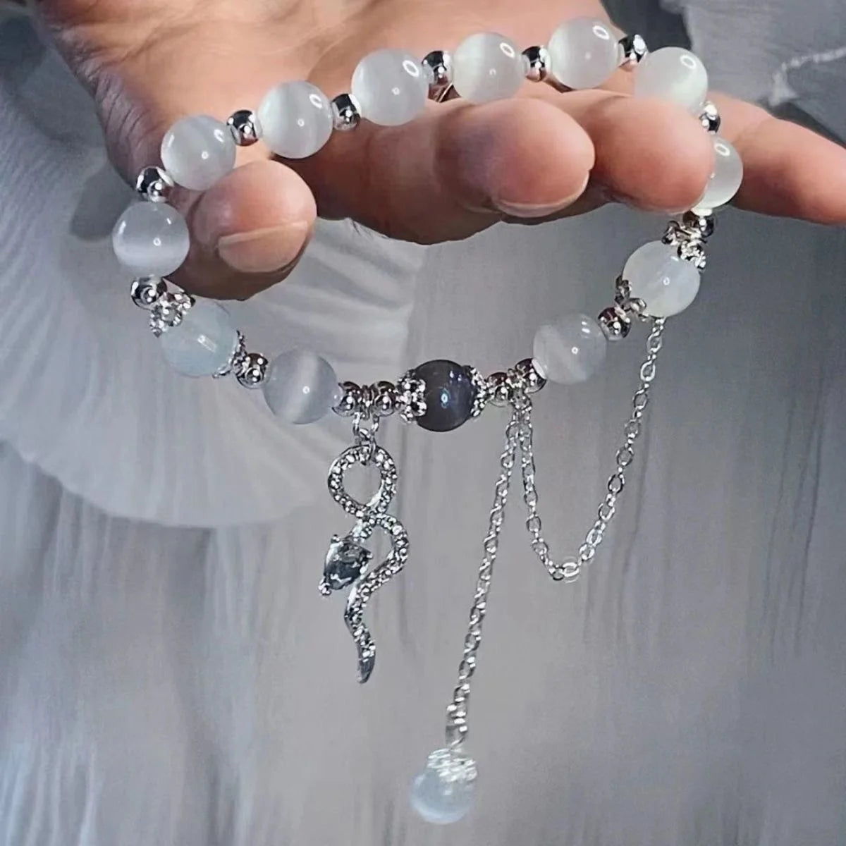 New Simple Beads Crystal Bracelet For Women Girls Korean ins Flower Fox Feather Tassel Bracelets Best Friend Jewelry Gifts 2024 Pi-Mart