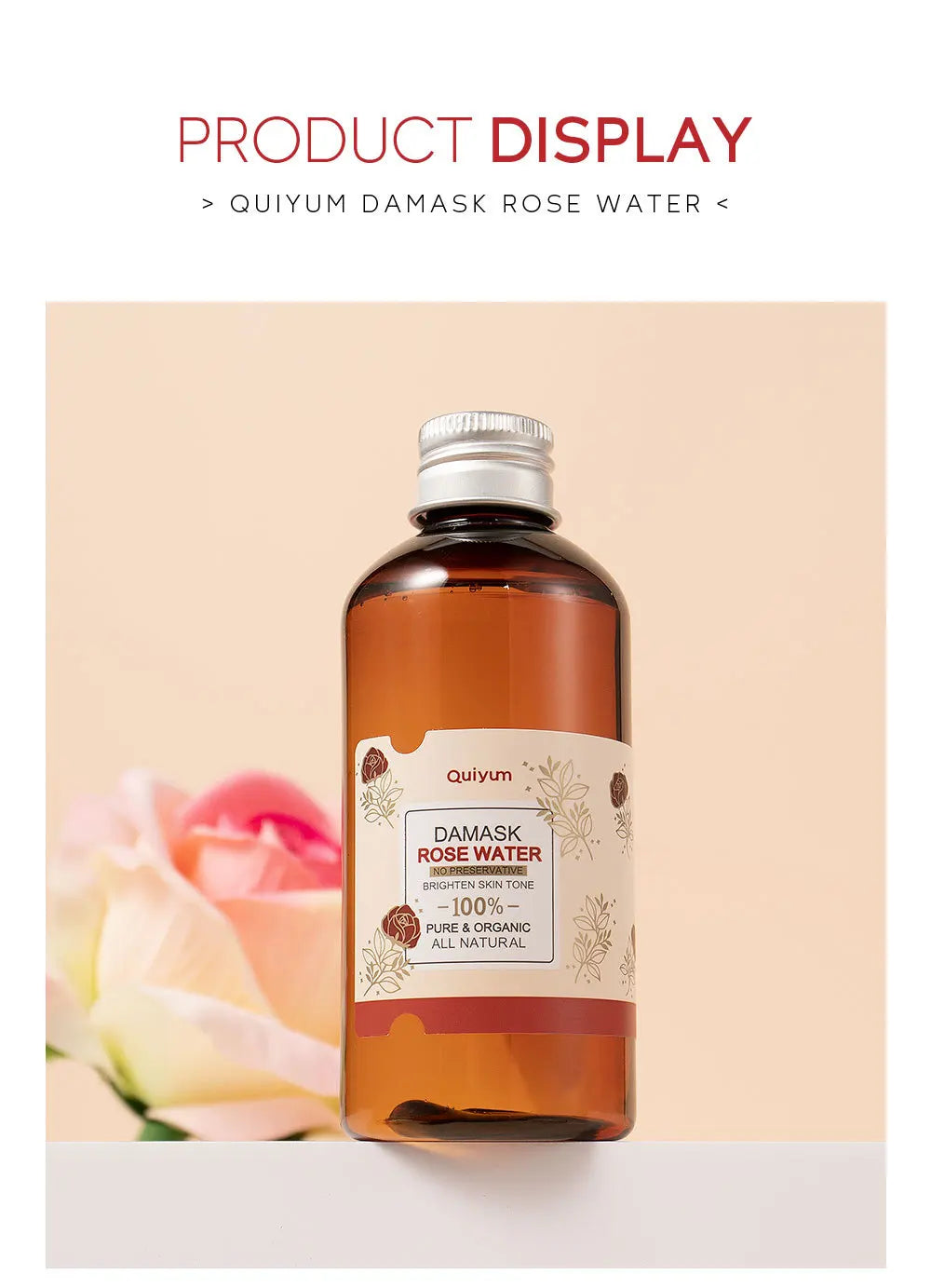 Face Care Rose Water Nourishing Skin Improve Dullness Anti Aging Facial Toner Damask Korean Skincare Products 100ml Pi-Mart