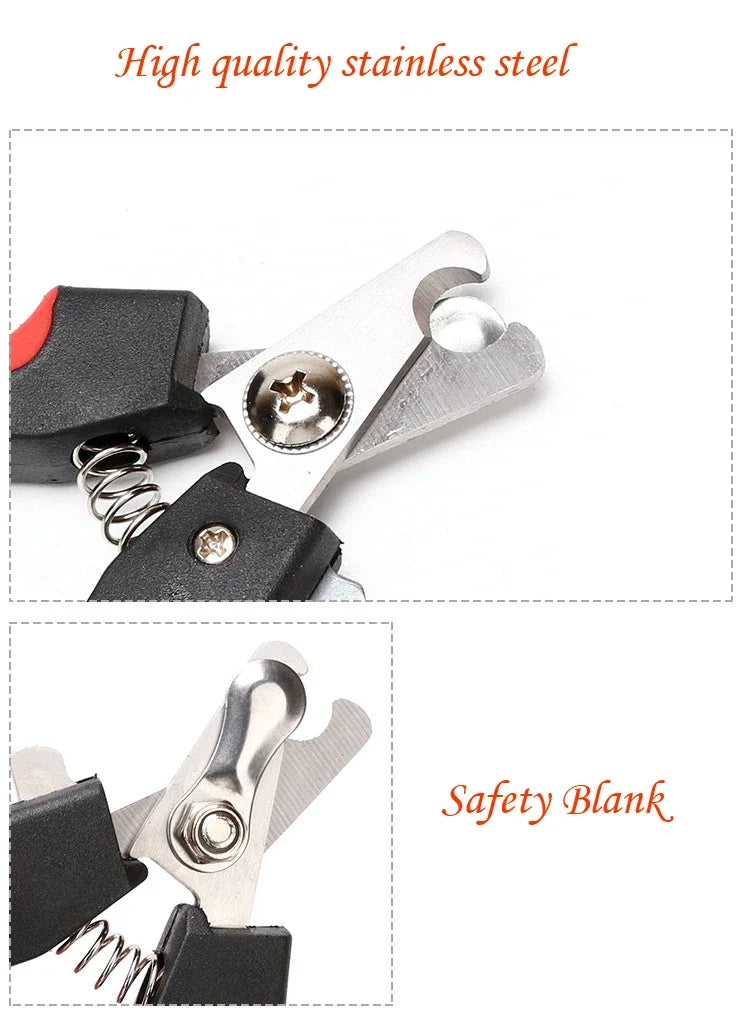 Pet Nail Clippers with Sickle Large Dog Nail Clippers Nail Clippers Multifunctional Teddy Cat Stainless Steel Grooming Scissors Pi-Mart