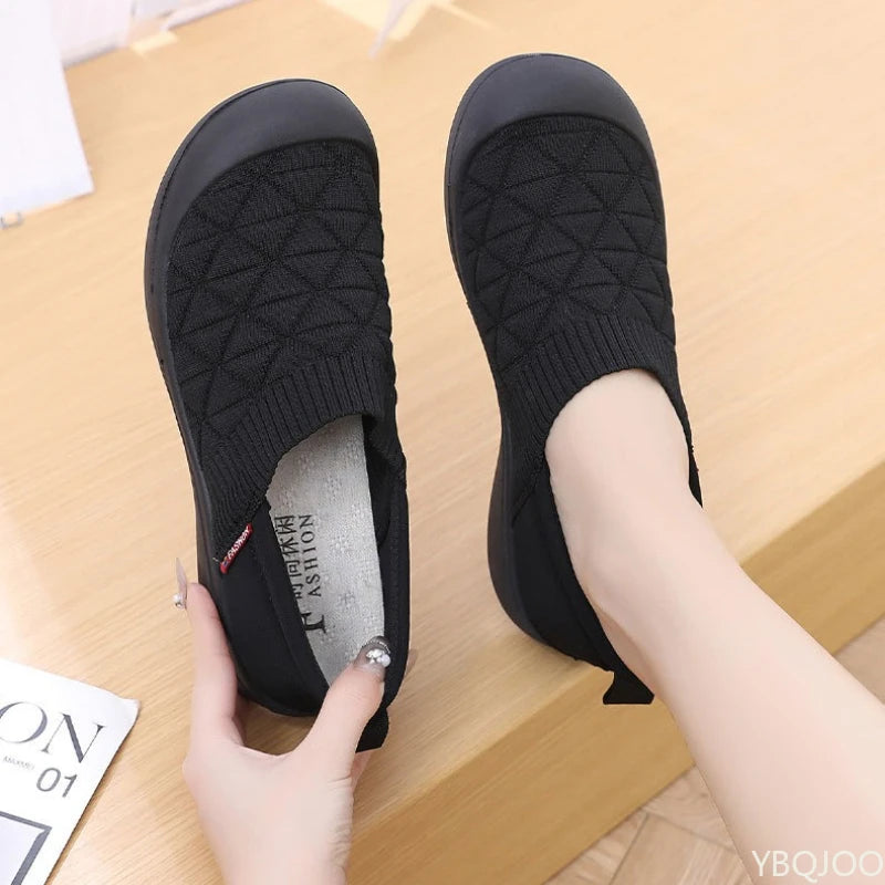 Spring and Autumn Fashion New Lightweight and Comfortable Women's Single Shoes with Soft Surface One Step Stepping Women's Shoes Pi-Mart