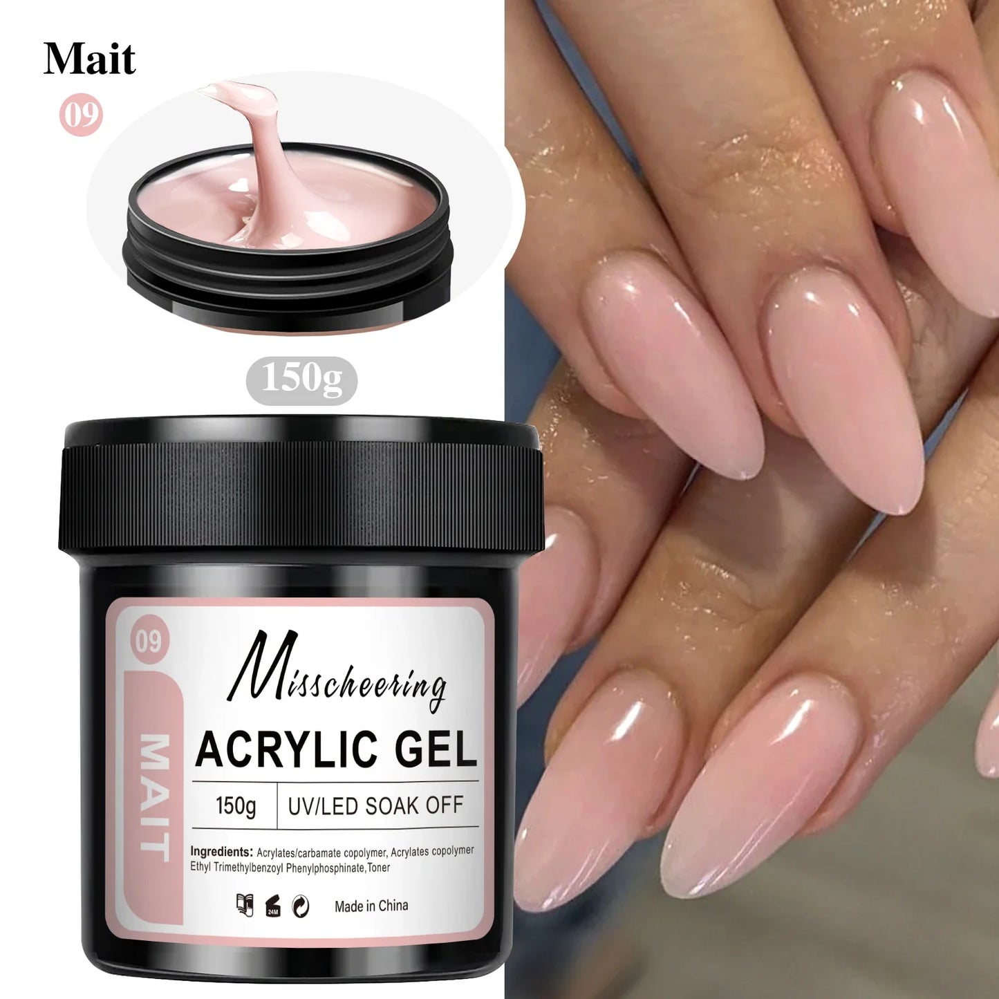 150g Transparent Nail Extension Gel Jelly White Light Pink Acrylic Nail Art UV LED Gel Semi Permanent Varnish Extension Tool Tri Light Beauty
