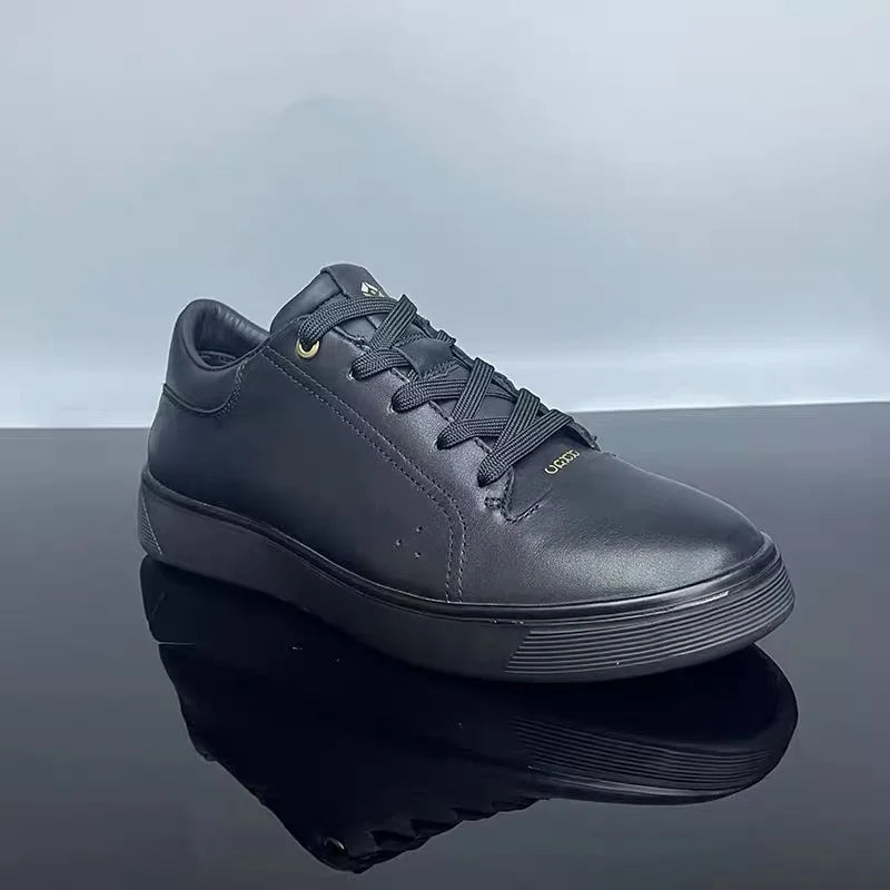 Fashion Genuine Leather Men Sneakers Breathable Comfort Classic Casual Shoes Mens Outdoor Walking Shoes Couple Footwear Pi-Mart