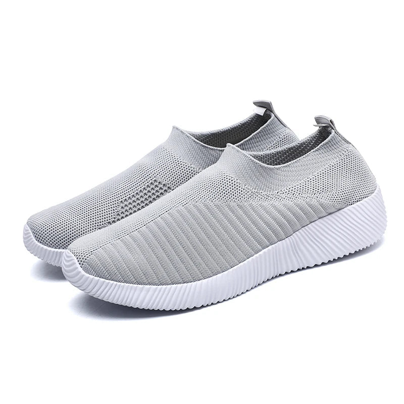Women Vulcanized Shoes High Quality Women Sneakers Slip On Flats Shoes Women Loafers Plus Size 43 Walking Flat LadyShow.Store