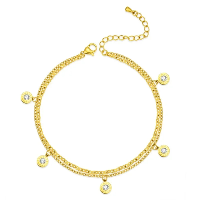 Stainless Steel Bohemian Style Personalized Anklet Pi-Mart