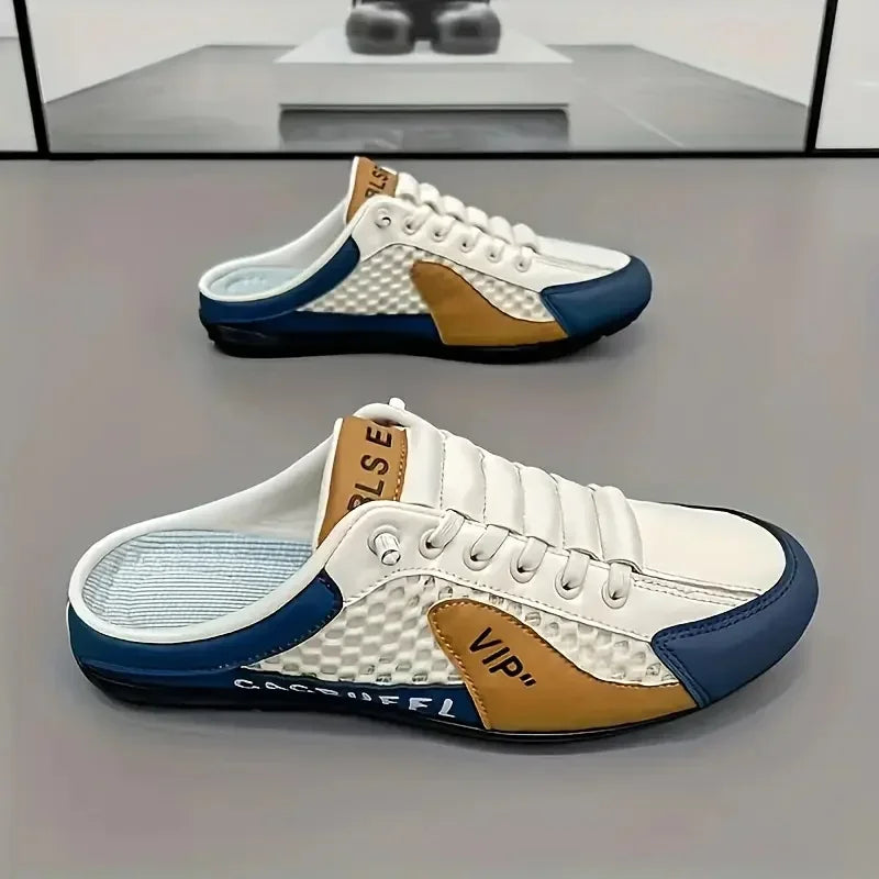 Men's Fashion Soft-soled Half Slippers Summer Men Trendy Bottom Casual Shoes Soft Sole Sneakers Zapatos De Hombre Plus Size 48 Pi-Mart
