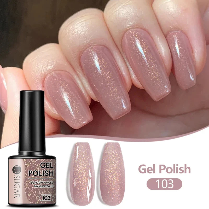 UR SUGAR 7ML Nail Gel Fresh Macaron 107 Colors All For Manicure Semi Permanent Soak Off LED UV Long-Lasting Nail Art Varnish Tri Light Beauty