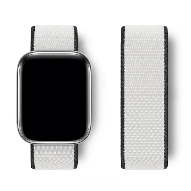 Nylon Sport loop Strap For Apple Watch Band 44mm 42/40mm 45mm  38/41mm pride Bracelet iwatch Ultra2 49mm Series 9 8 se 7 6 5 4 3 LadyShow.Store