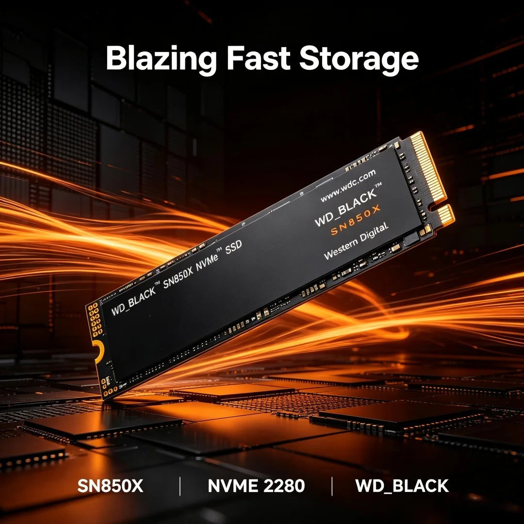 Western Digital SN850X 1TB 2TB 4TB WD_BLACK M.2 2280 NVMe PCIe Gen 4.0x4 SSD Solid State Drives for Gaming Computer Laptop Pi-Mart