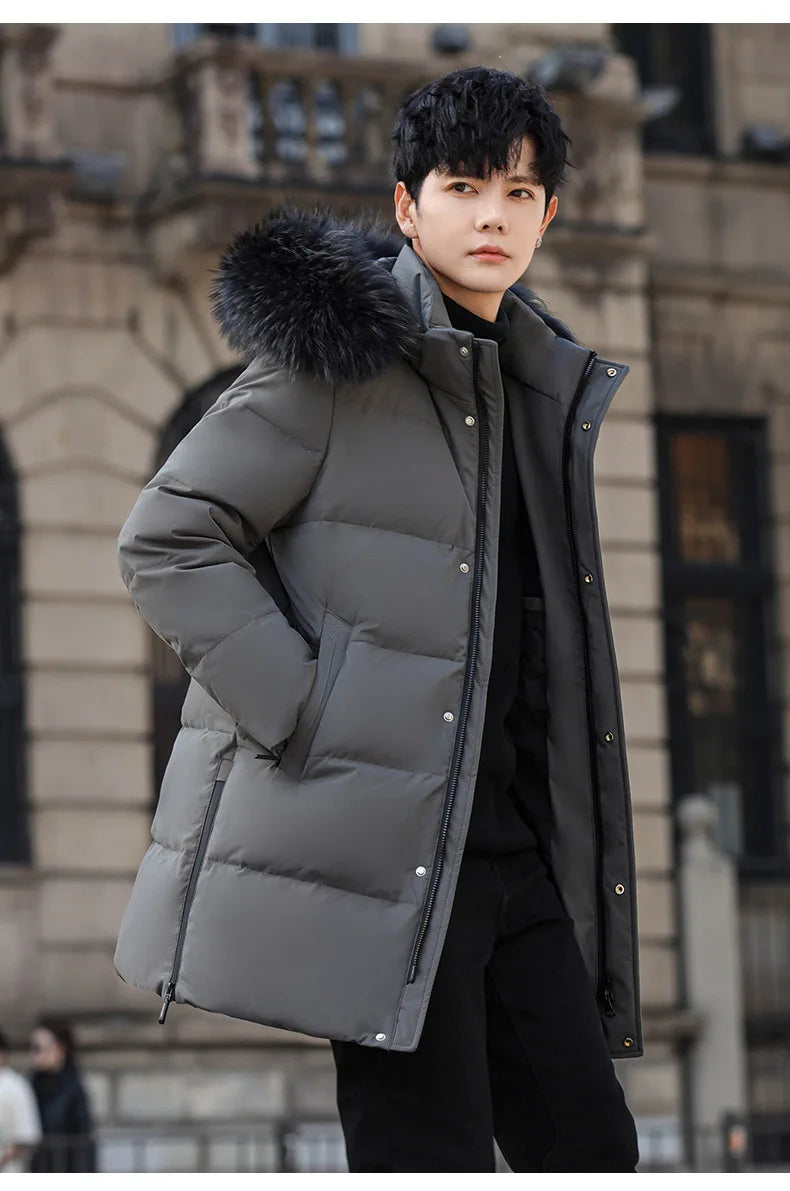 High Brand White Goose Down Jacket Coat Parka Men's Clothing Winter Padded Puffer Jackets Luxury Hooded Padding Outerwear HWY309 Pi-Mart