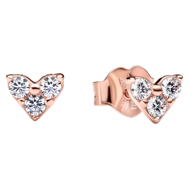 2026 Latest 925 Silver Exquisite Rose Gold Charm Earrings Personalized Pendant Beads, Fashionable Birthday Gift Gifts Pi-Mart