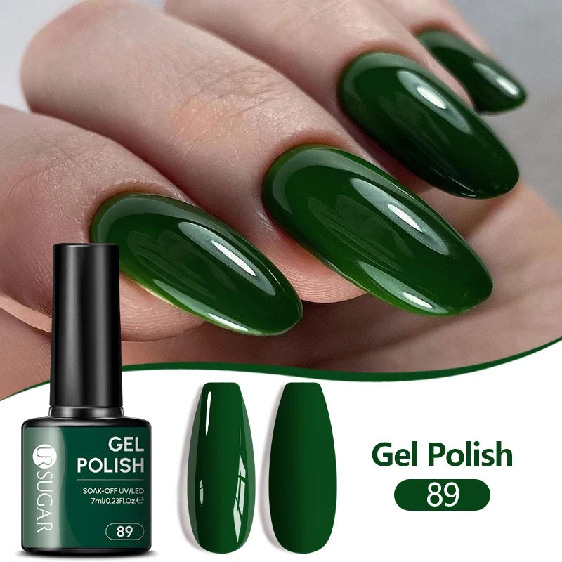 UR SUGAR 7ML Nail Gel Fresh Macaron 107 Colors All For Manicure Semi Permanent Soak Off LED UV Long-Lasting Nail Art Varnish Tri Light Beauty