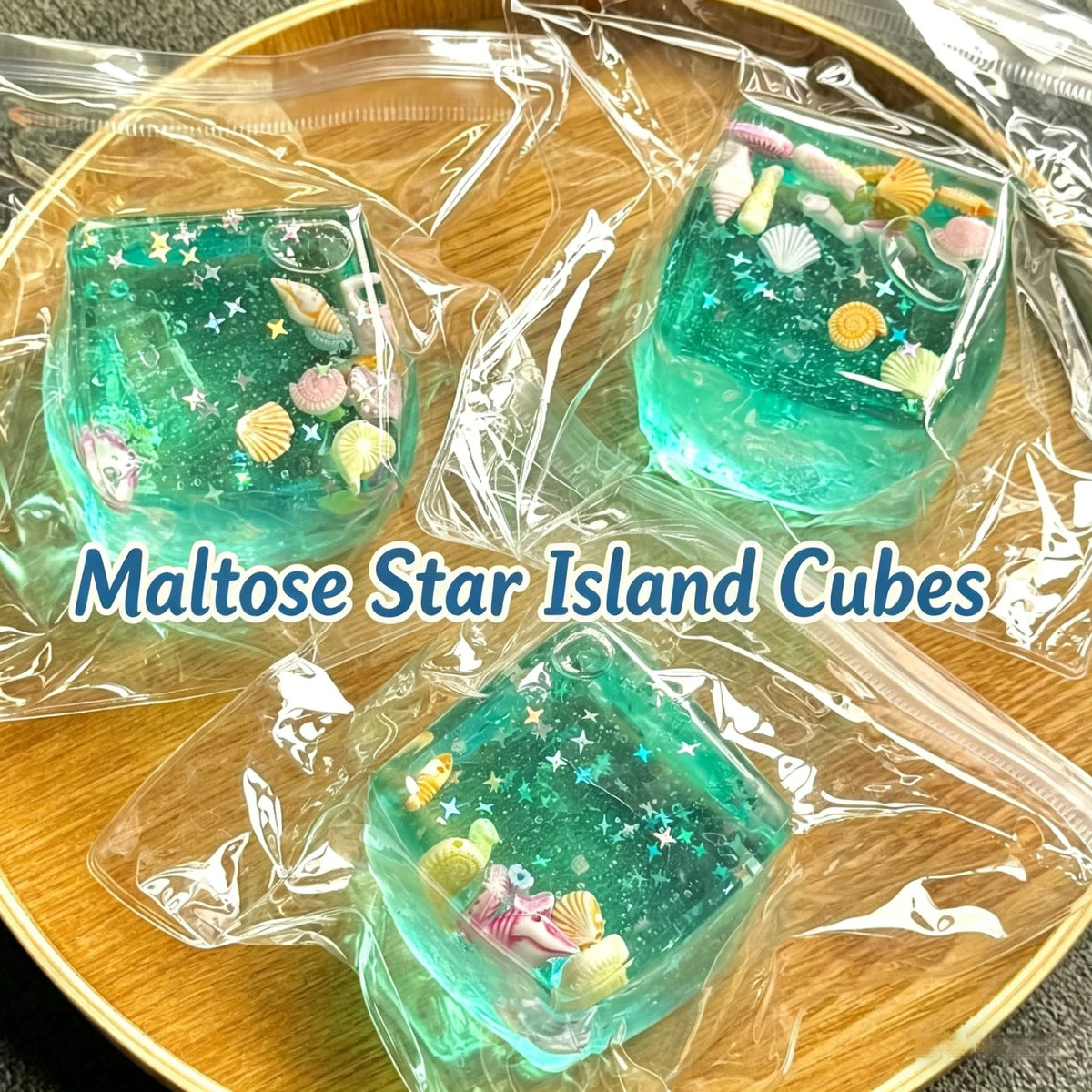 Squishy Stress Balls Cube Ocean Sensory Fidget Toy Slow Rise Squishy Toys for Kids and Adults Squeeze Relax Gift Pi-Mart