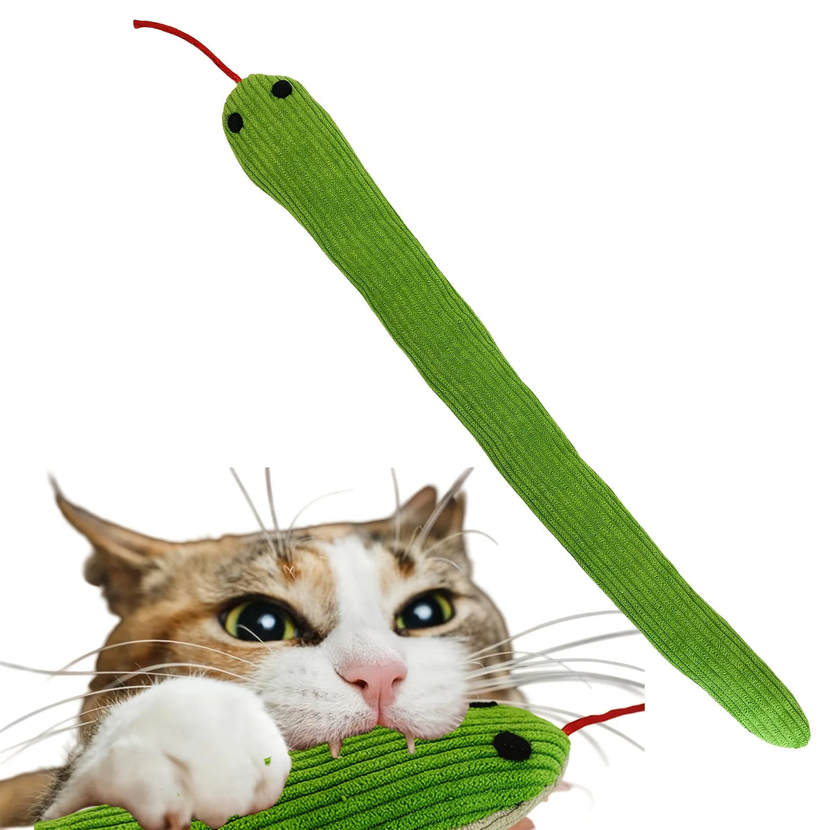 Cat Toy Snake Interactive Crinkle Sound Toy  Kitten Teaser Kick Toy Interactive Pet Toy for Indoor Cats 16.5 Inches Pet Supplies Pi-Mart