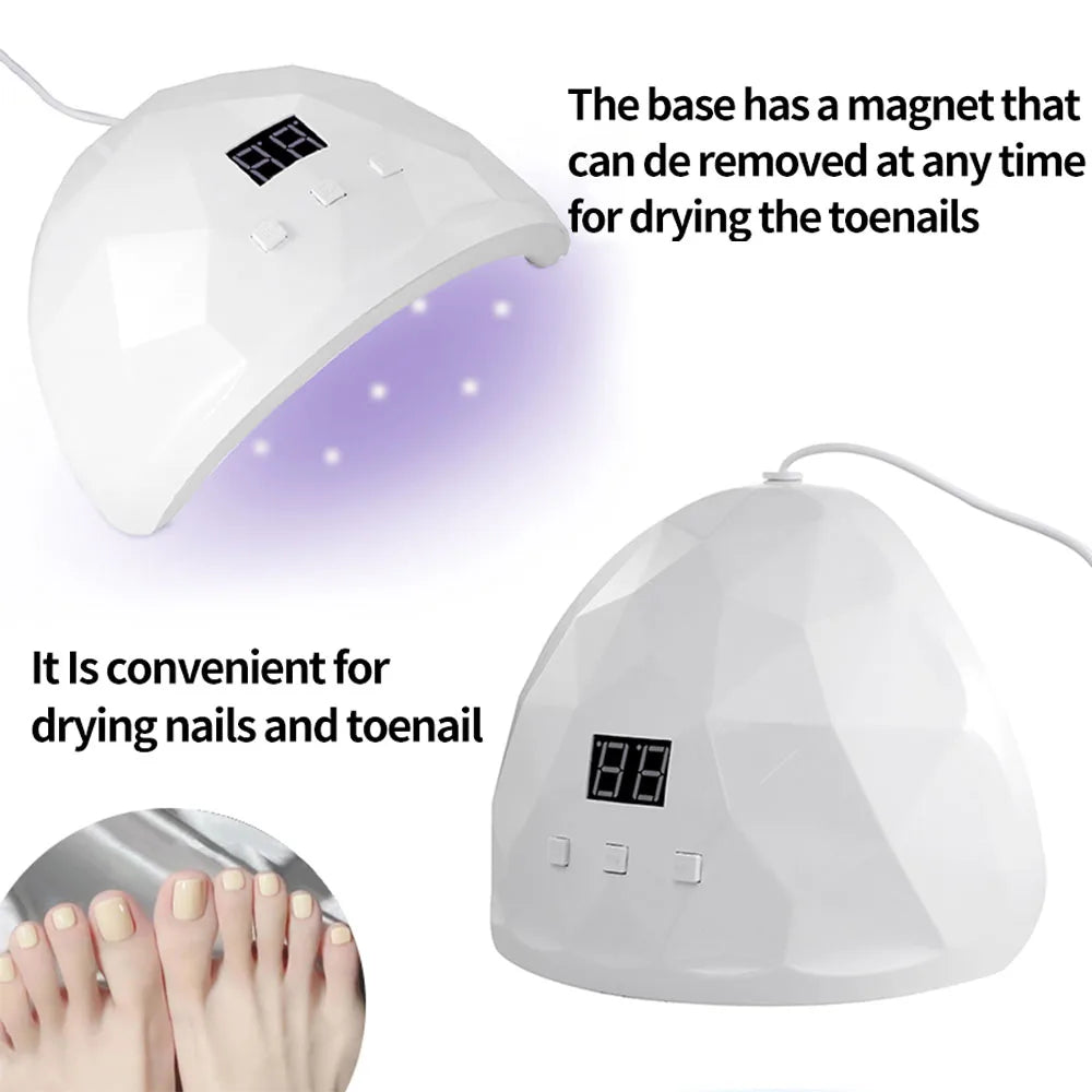 LULAA Nail Dryer Lamp UV Light For Nails Eyes Protection UV Lamp for Gel Nails Gel Nail Polish Curing Dryer Home Salon Tool Tri Light Beauty