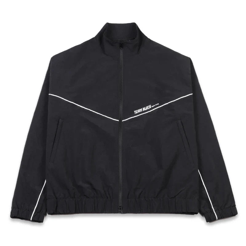 Jinx Team Black Jacket Unisex Windbreaker Sports Coat Men Women Loose Track Activewear Long Sleeve Top Embroidery Y2k Outerwears LadyShow.Store