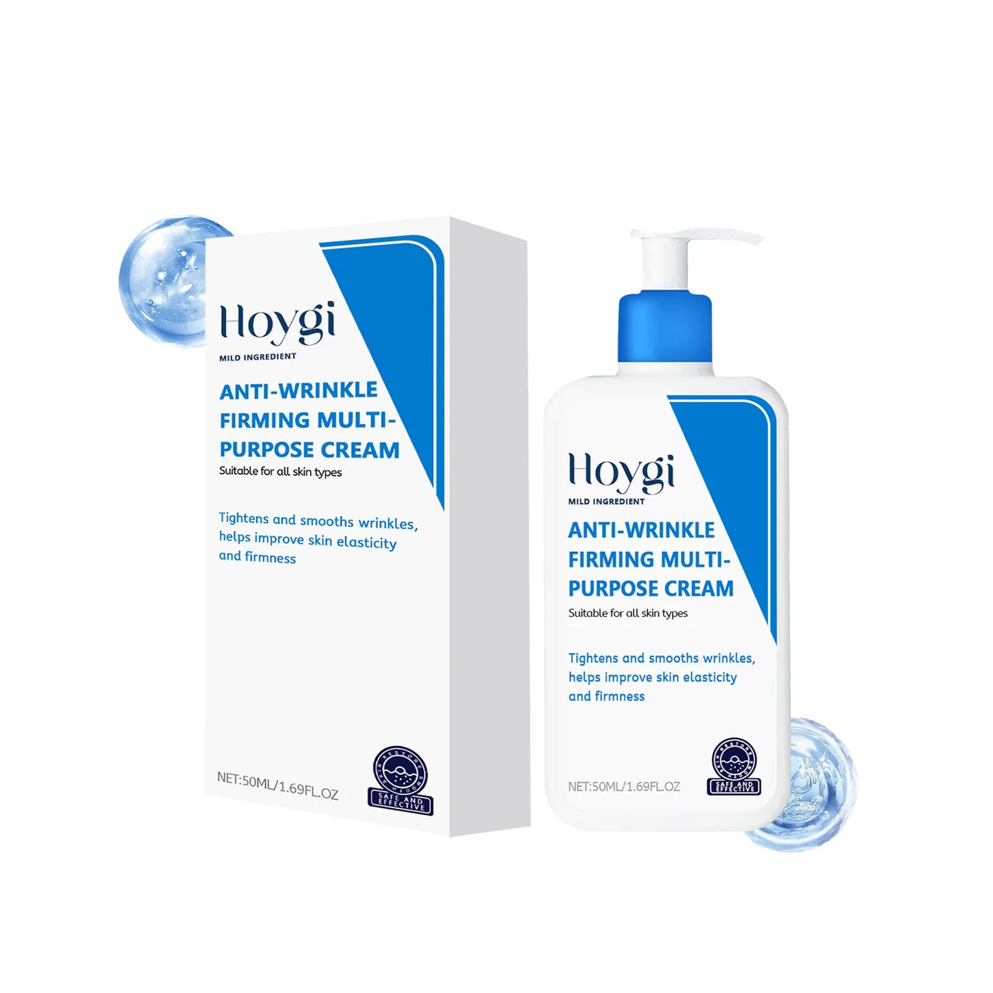 Hyaluronic Acid Cream Shrink Pores Anti Wrinkle Nourishing Hydrating Improve Dryness Remove Fine Lines Moisturizing Facial Cream Pi-Mart