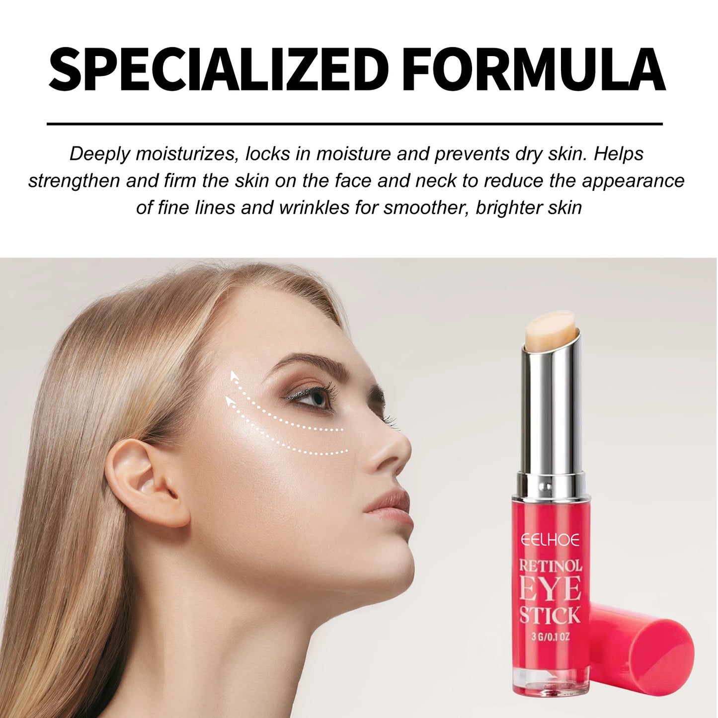 Retinol Eye Cream Stick Lightening Dark Circles Anti-Puffiness Smooth Brightening Moisturizing Firming Under Eye Treatment Care Pi-Mart