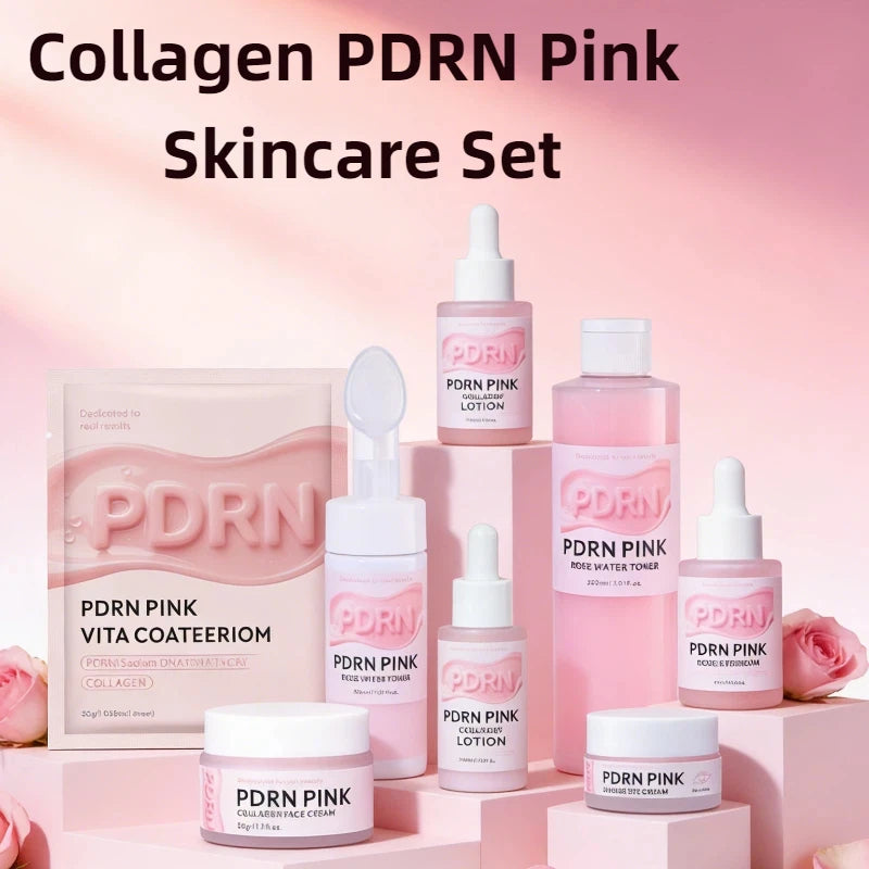 PDRN Pink Skincare Set Salmon Dna Collagen Vita Coating Mask Lift Firm Skin Make Skin Glow Moisturizing Nourishing Skincare Set Pi-Mart