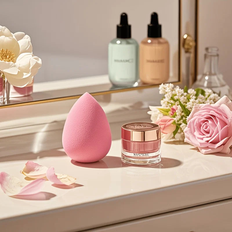 7/18Pcs Hydrophilic Egg Sponge Set - Latex-Free Blenders for Foundation/Powder & Contour/Highlight | Wet&Dry Daily/Party Kit LadyShow.Store