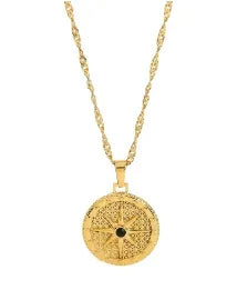 Square Pendants Delicate Stainless Steel Chain Pendant Necklace For Women Necklace Pi-Mart